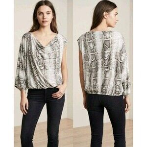 COLDESINA BLOUSE ALEXANDER DESIGNS SMALL ASYMMETRICAL ANIMAL PRINT